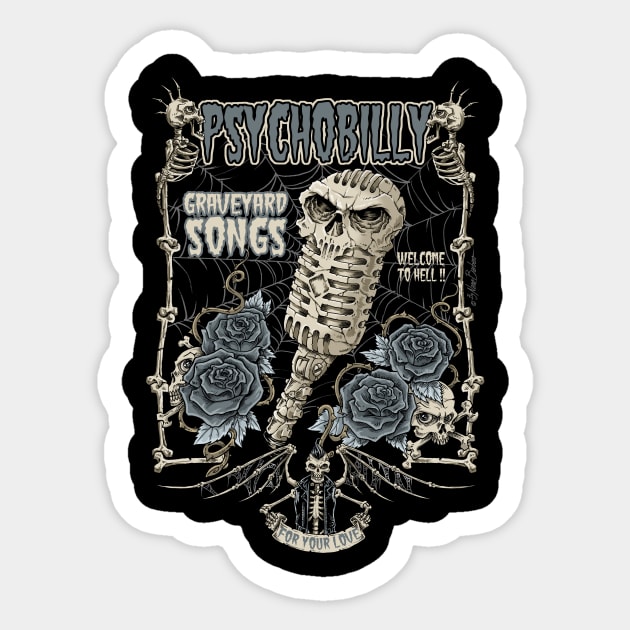 Graveyard Songs Sticker by nanobarbero